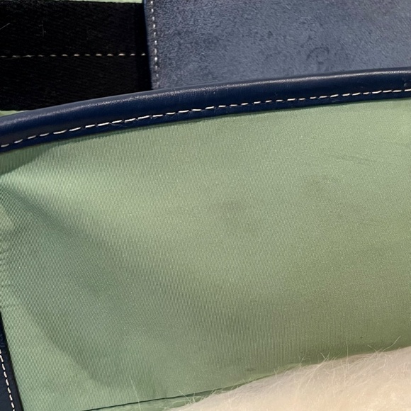 Coach Green Navy Blue Nylon Transatlantic Messenger Crossbody Bag Unisex - Picture 14 of 15